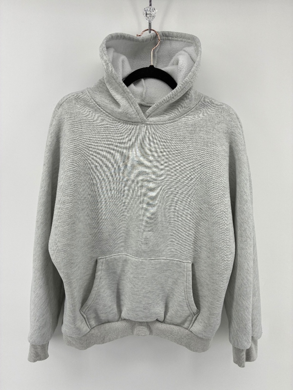 Grey Lightweight Hoodie Minimalist Streetwear Y2K - Picture 1 of 6